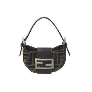 FENDI Mamma Bucket Croissant handbag brown Leather Zucca